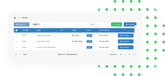 Expense tracking and vendor management