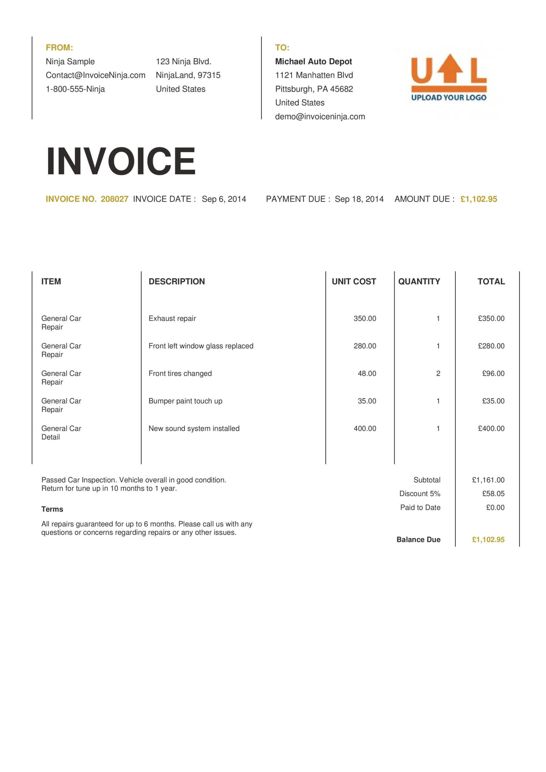 Hipster (New) invoice template