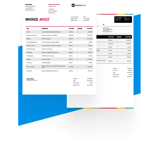 Invoice Ninja invoice templates